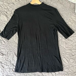 A New Day Brand Mock Neck Rib knit short sleeve top